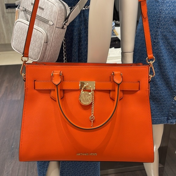 MICHAEL KORS HAMILTON MEDIUM SATCHEL 
 COLOR: Poppy 
NWT - Picture 15 of 16